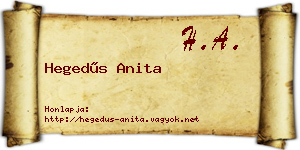 Hegedűs Anita névjegykártya
